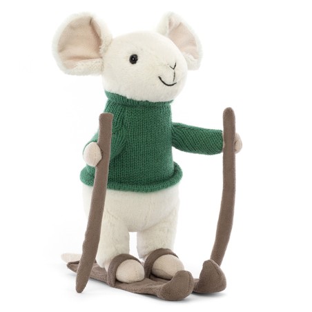 La souris joyeuse fait du ski