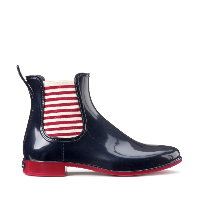 Bottines Japmar Bleu Nuit/Rouge Foncé Méduse