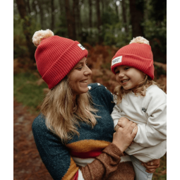 Bonnet assorti pour toute la famille Block Framboise Hello Hossy