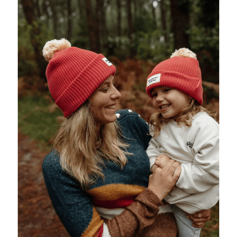 Bonnet assorti pour toute la famille Block Framboise Hello Hossy