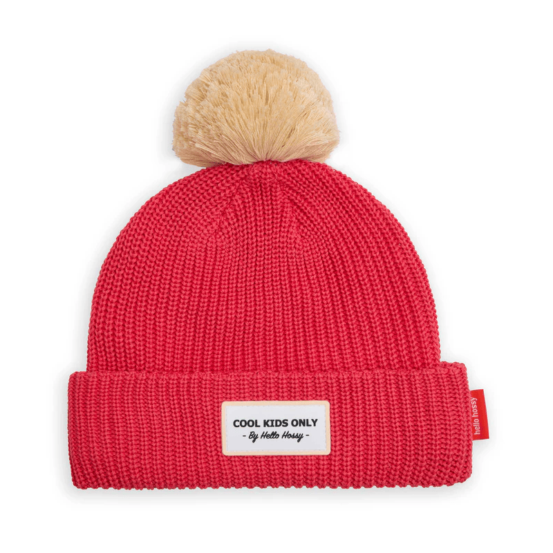 Bonnet rose pompom Block Framboise Hello Hossy