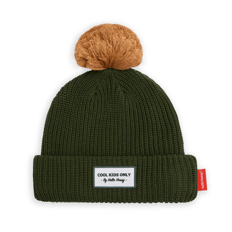 Bonnet pompom vert Block Forest Hello Hossy