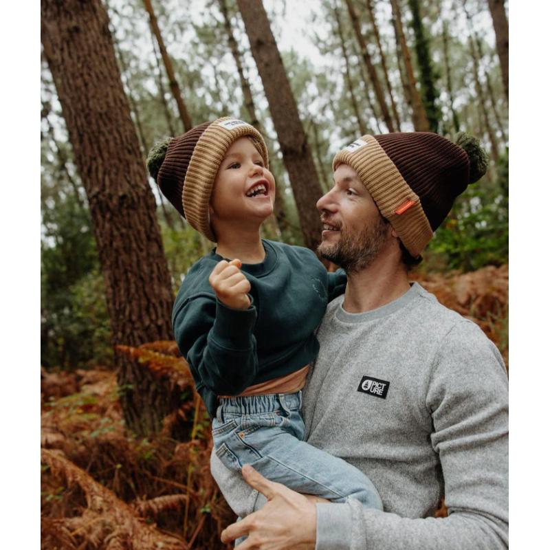 Papa et fils avec le bonnet Block Pistachio Hello Hossy