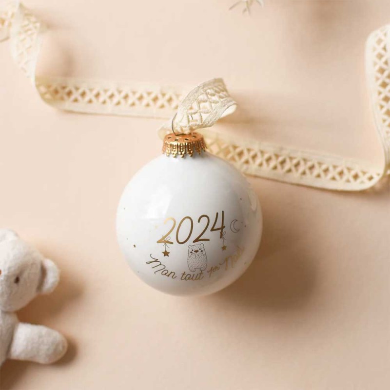 Boule de Noël Mon tout 1er Noël 2024 Baubels