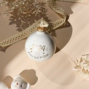 Boule de Noël en verre pour premier Noël