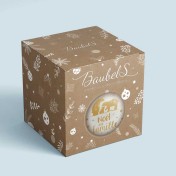 boite livrée avec boule de Noël