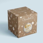 boite qui accompagne la boule de Noël Baubels