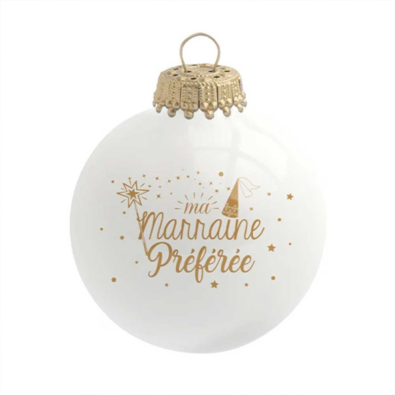 Boule de Noël Ma marraine préférée de Baubels
