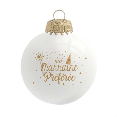 Boule de Noël Ma marraine préférée de Baubels
