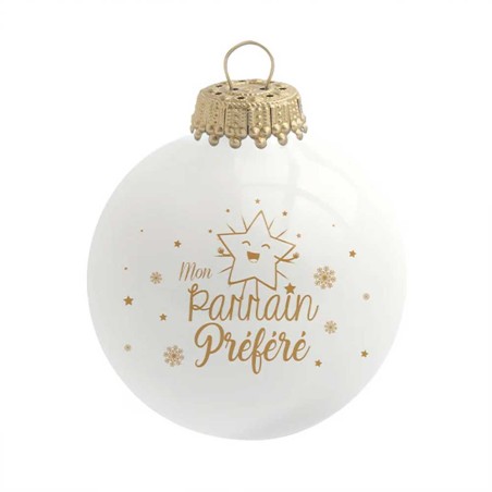 Boule de Noël Mon parrain préféré de Baubels