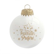 Boule de Noël Mon parrain préféré de Baubels