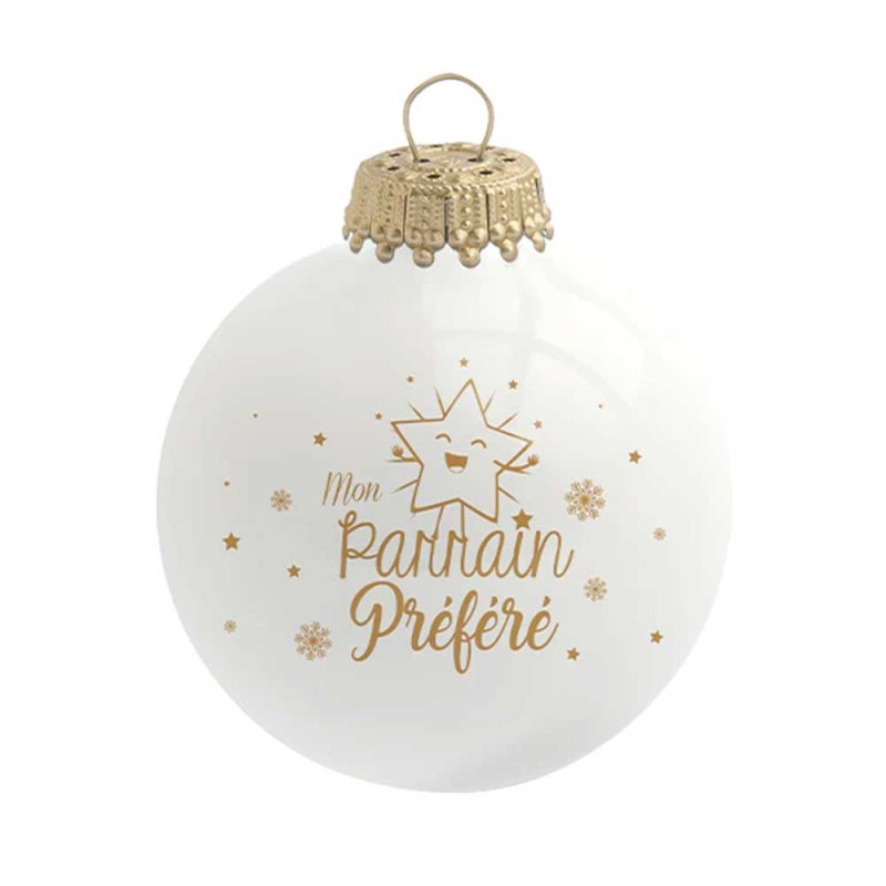 Boule de Noël Mon parrain préféré de Baubels