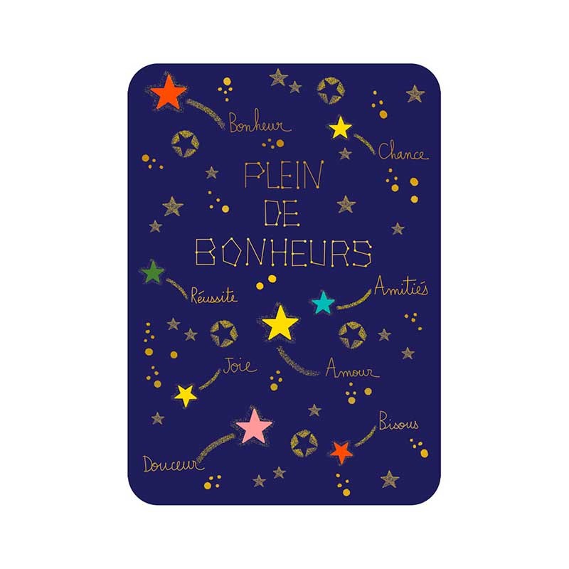 Carte postale Plein de Bonheur constellations de Cartes d'Art