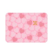 Carte postale "De tout cœur avec toi" motifs cœurs roses