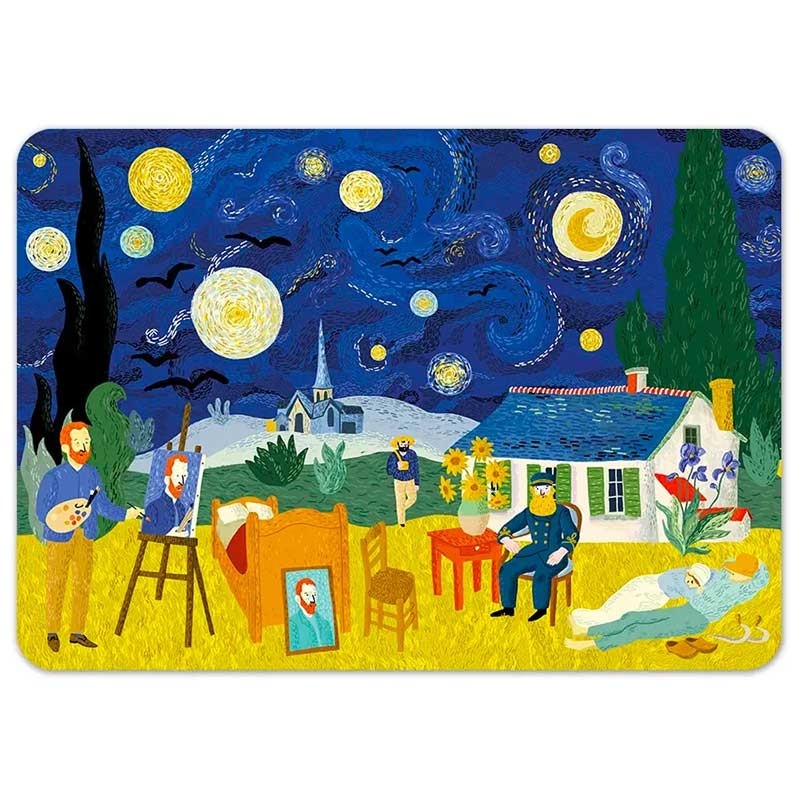 Set de table "La nuit étoilée" hommage à Van Gogh