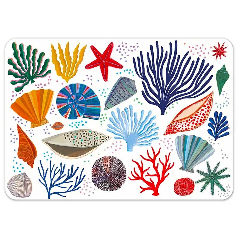 Set de table "Trésors marins" coquillages et coraux